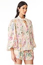 view 2 of 4 Halliday Lace Trim Shirt in Multi Watercolour Floral
