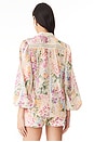 view 3 of 4 Halliday Lace Trim Shirt in Multi Watercolour Floral