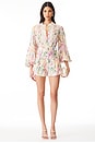 view 4 of 4 Halliday Lace Trim Shirt in Multi Watercolour Floral