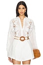 view 1 of 5 Halliday Lace Flower Shirt in Ivory