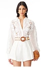 view 1 of 5 Halliday Lace Flower Shirt in Ivory