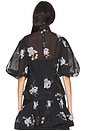 view 3 of 4 PLEATED BUTTONED ブラウス in Black Iris Floral