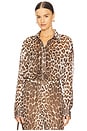 view 1 of 4 Illustration Leopard Shirt in Chocolate Leopard