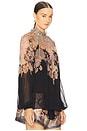 view 2 of 4 Illustration Billow Blouse in Black Paisley