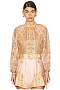 view 1 of 5 Acacia Billow Blouse in Cream & Pink Multi