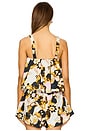 view 3 of 4 Maxine Cropped Cami in Yellow Kaleidoscope Floral