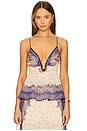 view 1 of 4 Maxine Plunge Cami in Purple Paisley
