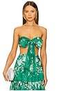 view 2 of 5 EVERLEY DRAPED BOW ブラレット in Green Watercolour Floral