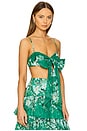view 3 of 5 EVERLEY DRAPED BOW ブラレット in Green Watercolour Floral