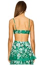 view 4 of 5 EVERLEY DRAPED BOW ブラレット in Green Watercolour Floral