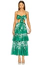 view 5 of 5 EVERLEY DRAPED BOW ブラレット in Green Watercolour Floral