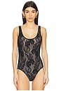 view 2 of 5 Lace Scoop Body Suit in Black