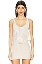 view 1 of 5 Lace Scoop Body Suit in Cream