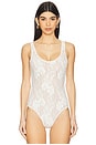 view 2 of 5 Lace Scoop Body Suit in Cream