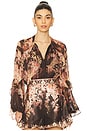 view 2 of 5 Illuminate Flutter Blouse in Black Floral