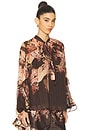 view 3 of 5 Illuminate Flutter Blouse in Black Floral
