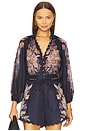 view 1 of 5 Rhiannon Billow Blouse in Navy Multi Paisley