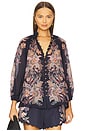 view 2 of 5 Rhiannon Billow Blouse in Navy Multi Paisley