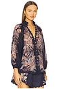 view 3 of 5 Rhiannon Billow Blouse in Navy Multi Paisley