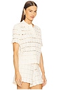 view 2 of 5 Rhiannon Pointelle Polo in Cream