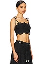 view 2 of 5 Rhiannon Embroidered Bodice Top in Black