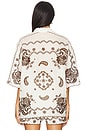 view 3 of 5 Ascension Embroidered Shirt in Ivory & Chocolate