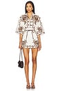 view 4 of 5 Ascension Embroidered Shirt in Ivory & Chocolate