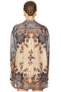 view 3 of 4 Ascension Manstyle Shirt in Blue & Cream Indienne Floral