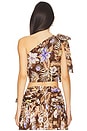 view 4 of 5 Coco Crop Bodice Top in Chocolate Multi Floral
