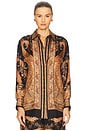 view 1 of 4 CAMISA OVERSIZED in Black Paisley