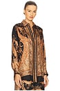 view 2 of 4 CAMISA OVERSIZED in Black Paisley