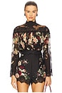 view 1 of 4 Lace Yoke Blouse in Black Cascade
