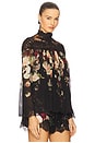 view 2 of 4 Lace Yoke Blouse in Black Cascade