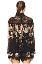 view 3 of 4 Lace Yoke Blouse in Black Cascade