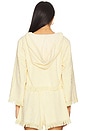 view 3 of 5 Coco Towelling Hooded Top in Yellow & Cream