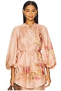view 1 of 6 Cascadian Tunic Top in Pink Botanical Floral