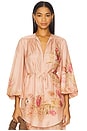 view 2 of 6 Cascadian Tunic Top in Pink Botanical Floral