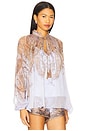 view 3 of 5 Billow Blouse in Lilac Paisley
