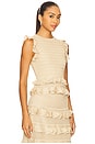view 2 of 5 Lace Frill Halter Top in Metallic Gold