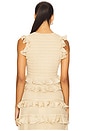view 3 of 5 Lace Frill Halter Top in Metallic Gold