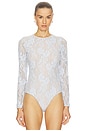 view 2 of 5 Lace Bodysuit in Pale Blue
