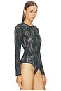 view 3 of 5 Lace Bodysuit in Teal