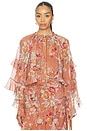 view 1 of 4 Awaken Ruffle Blouse in Cinnamon Floral
