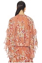view 3 of 4 Awaken Ruffle Blouse in Cinnamon Floral