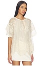 view 2 of 4 Luna Lace Flutter Blouse in Cream