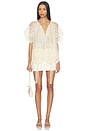 view 4 of 4 Luna Lace Flutter Blouse in Cream