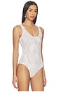 view 3 of 5 Lace Scoop Bodysuit in Lilac