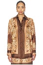 view 2 of 5 Luna Relaxed Shirt in Caramel Paisley