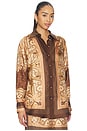 view 3 of 5 Luna Relaxed Shirt in Caramel Paisley