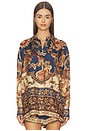 view 2 of 5 Aster Relaxed Shirt in Navy Jacobean